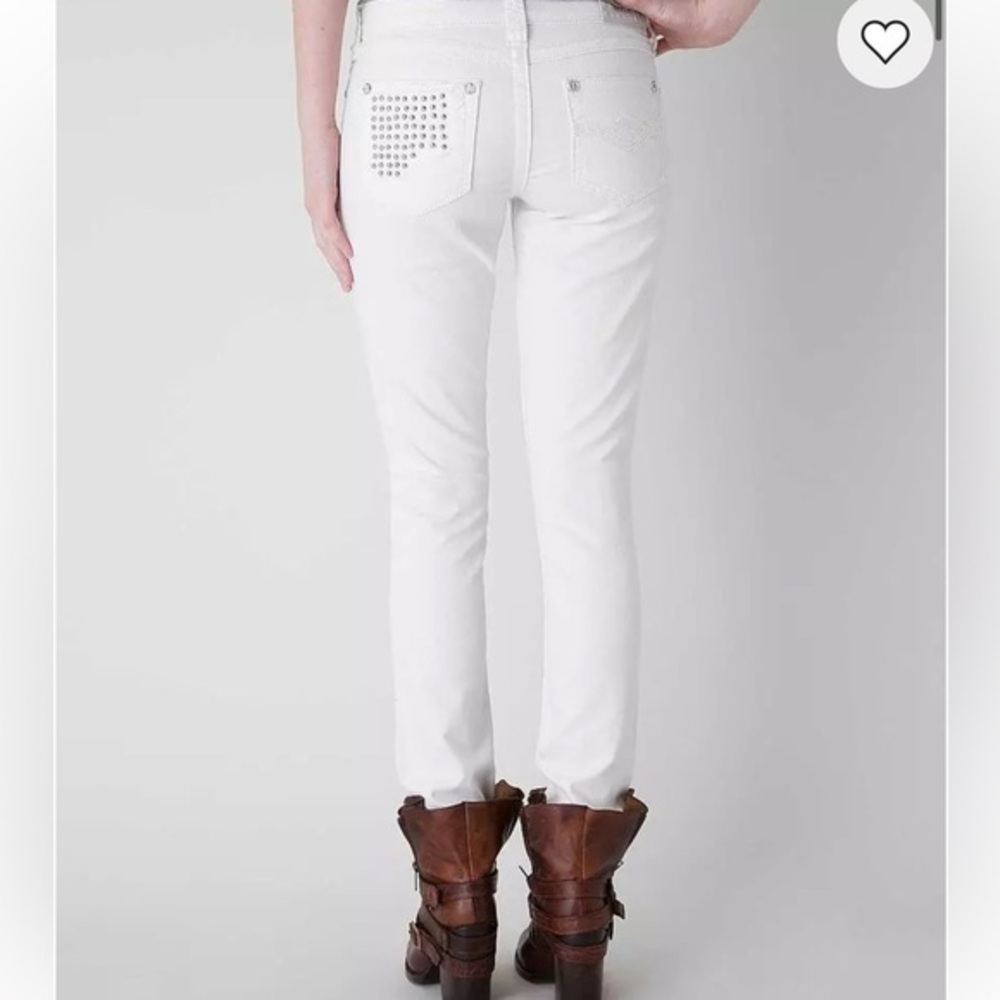 NWT Affliction Raquel Women's White Studded Jeans